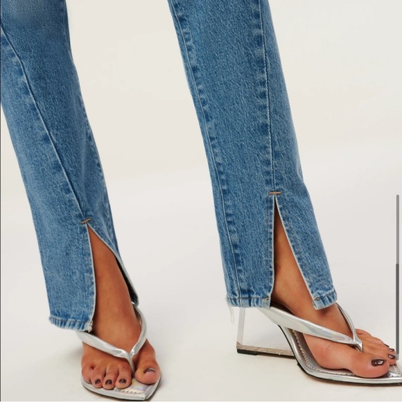 Good American Good Boy Twisted Slit Jeans Sz 8 / 29 - Picture 10 of 11